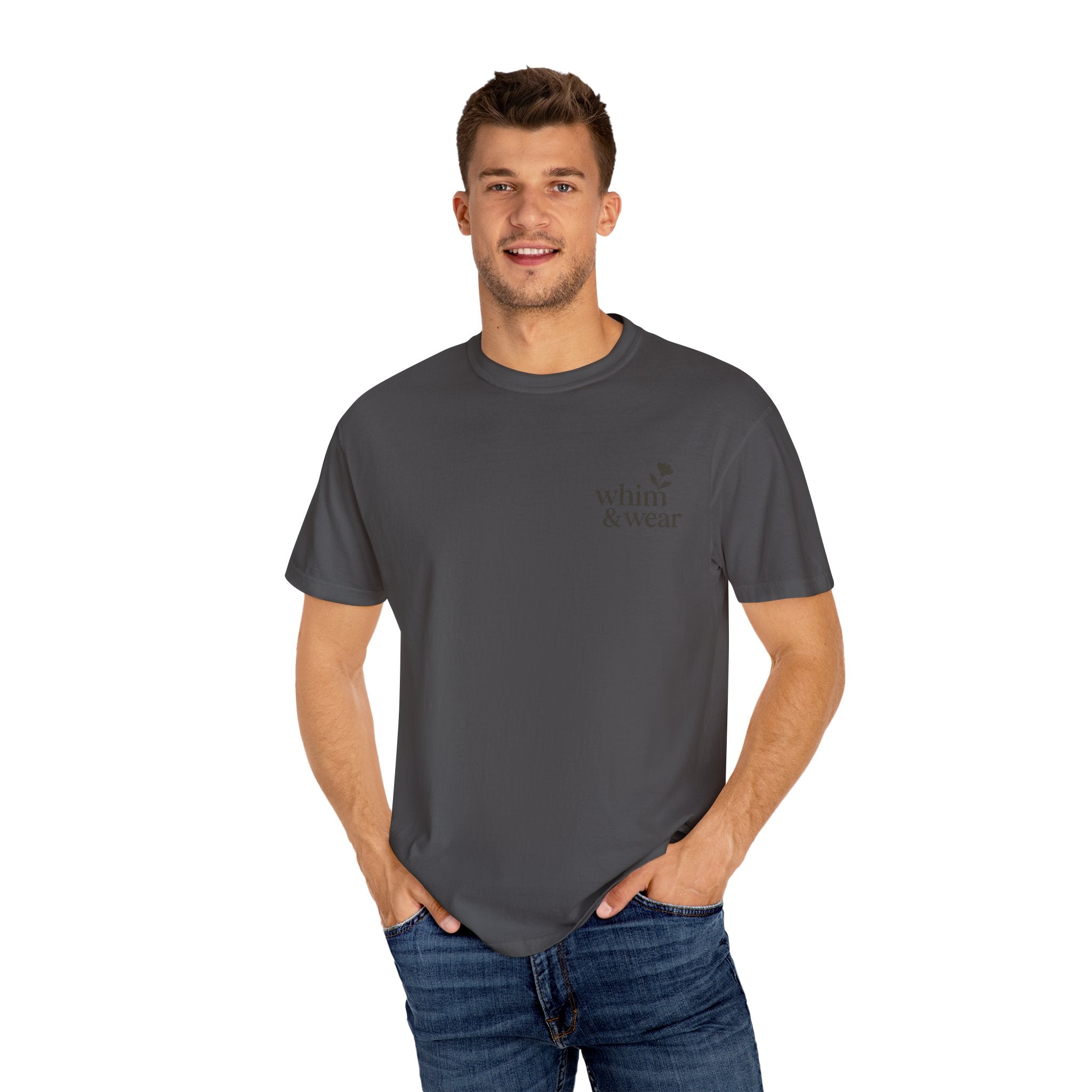 Whim & Wear Minimal Logo T-Shirt — Chest Pocket Graphic Tee