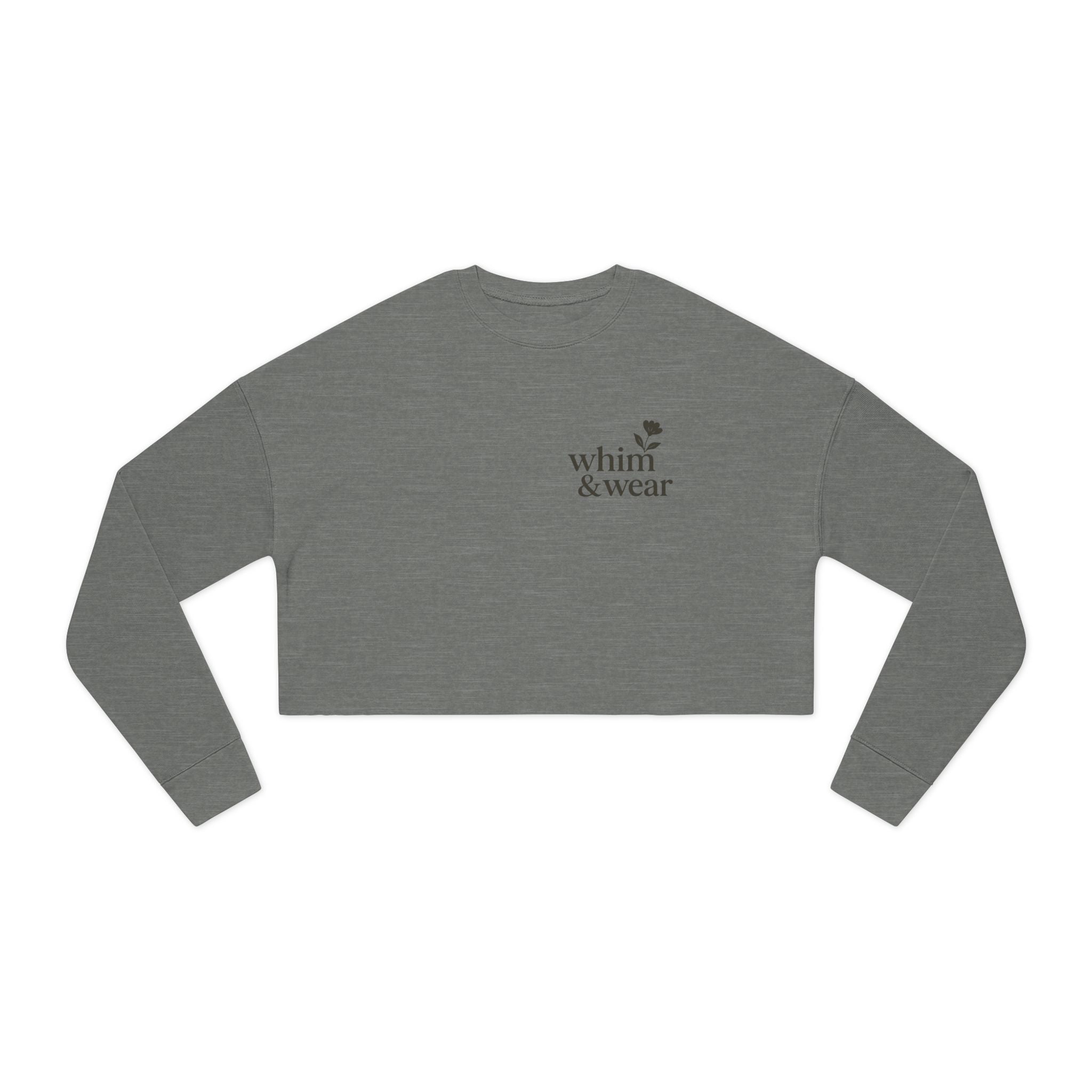 Cropped Sweatshirt - Minimal Rose Logo Crop Top
