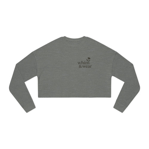 Cropped Sweatshirt - Minimal Rose Logo Crop Top