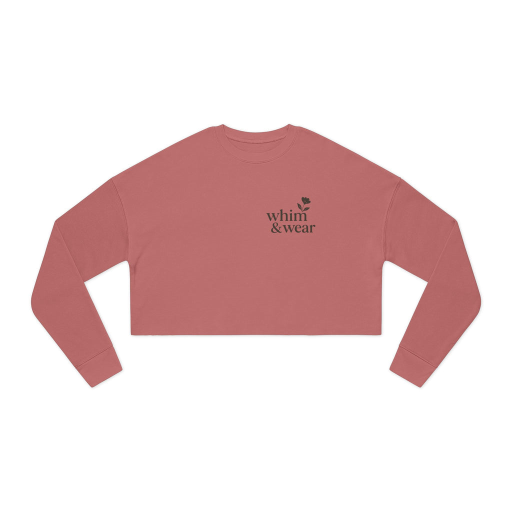 Cropped Sweatshirt - Minimal Rose Logo Crop Top