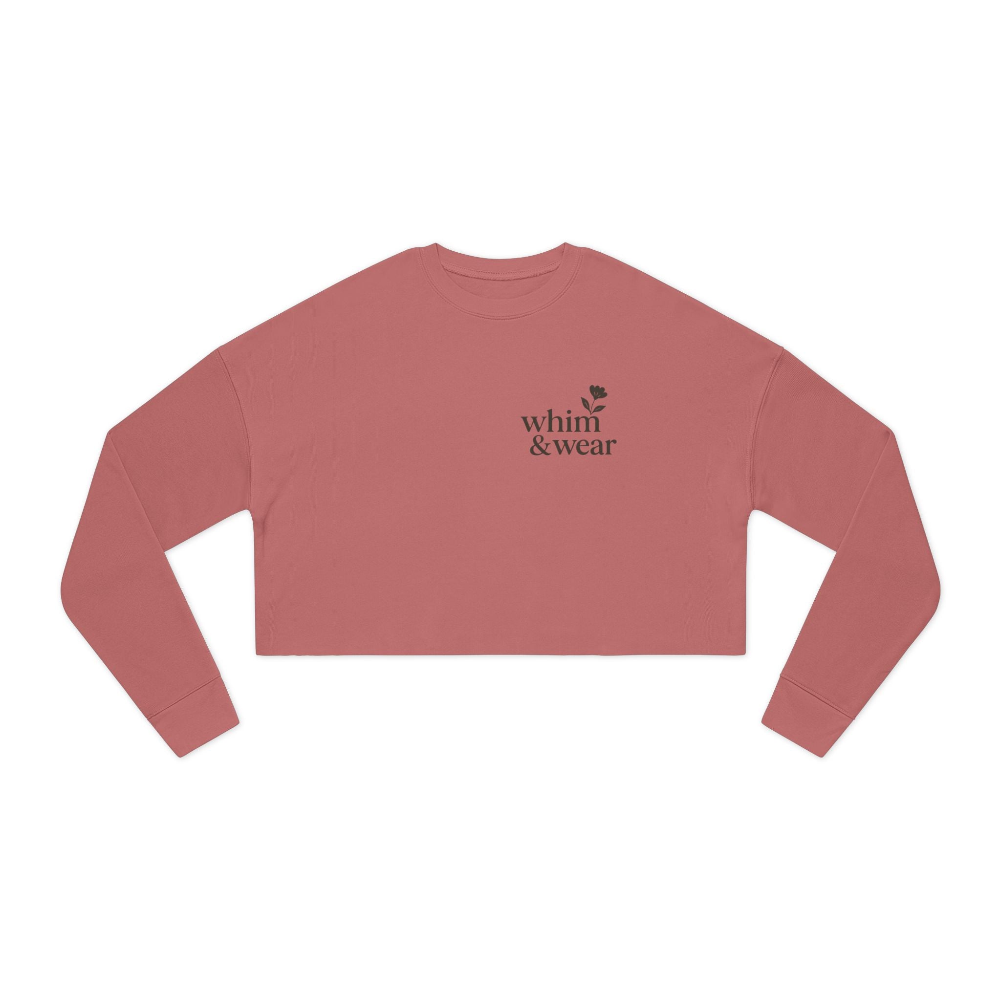 Cropped Sweatshirt - Minimal Rose Logo Crop Top